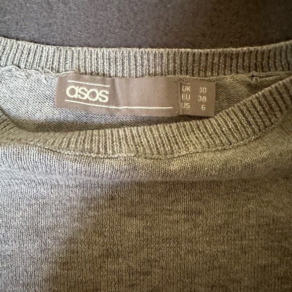 ASOS Knit Gray Sweater With Bows - Picture 3 of 6